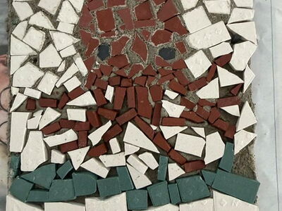 Ein Mosaikkunstwerk